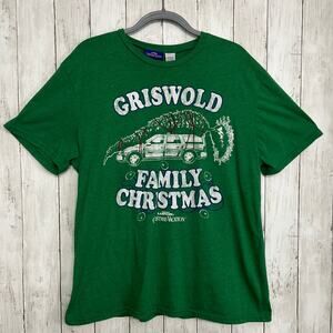 National Lampoon's Christmas Vacation T-Shirt XL Green Griswold Family Tree